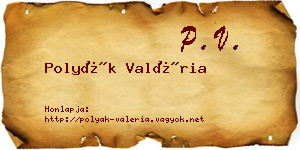 Polyák Valéria névjegykártya
